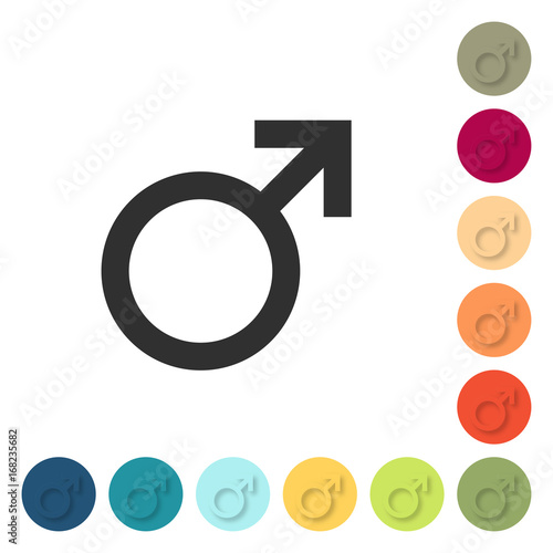 Farbige Buttons - Geschlecht männlich