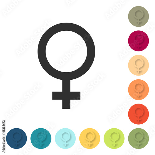 Farbige Buttons - Geschlecht weiblich