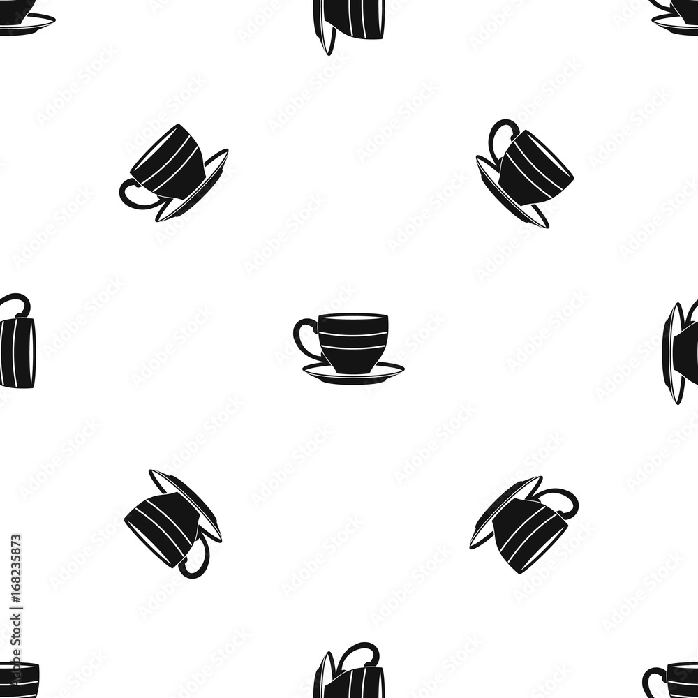 Cup pattern seamless black Cup pattern seamless black
