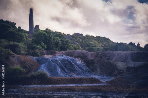Wheal maid in cornwall england uk. Diused tin copper mine near bissoe and redruth 