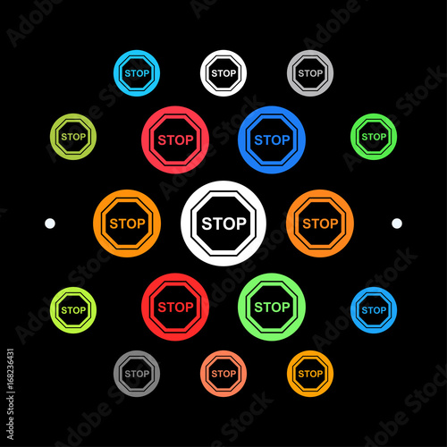 Modernes UI design - Stop-Schild