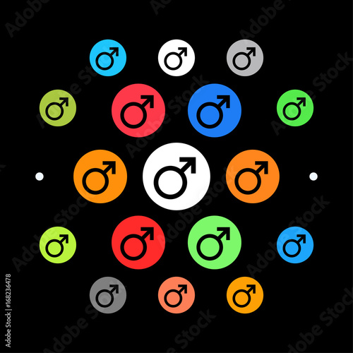 Modernes UI design - Mann-Symbol