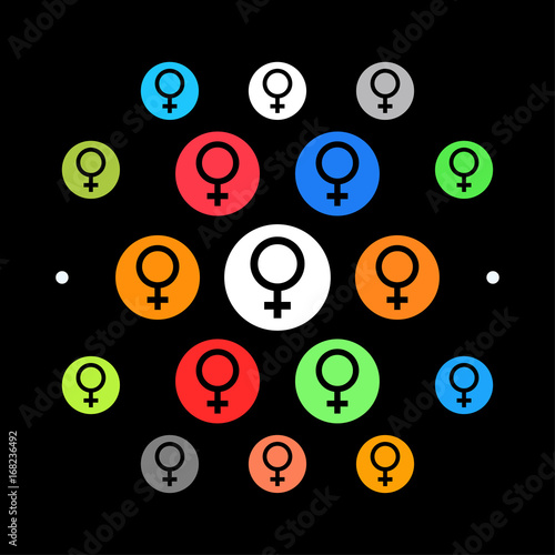Modernes UI design - Frau-Symbol