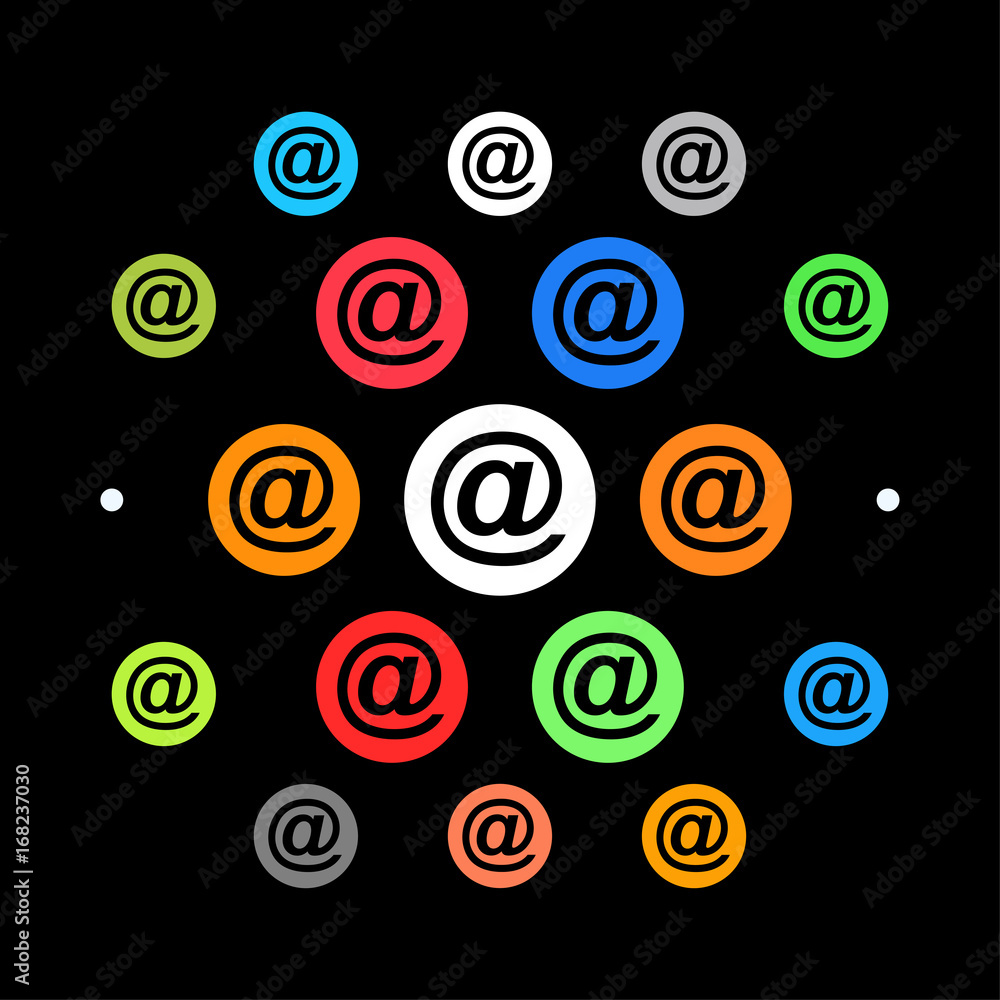 Modernes UI design - Arial at-Zeichen Modernes UI design - Arial at-Zeichen