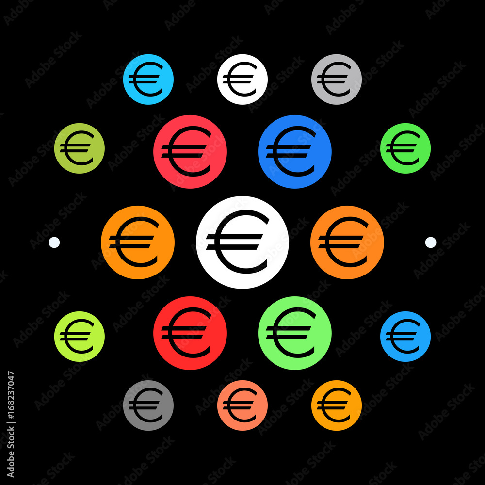 Modernes UI design - Eurozeichen