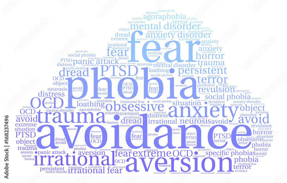 Obraz premium Avoidance word cloud on a white background. 