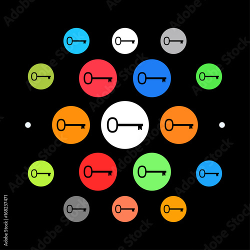 Modernes UI design - Schlüssel retro