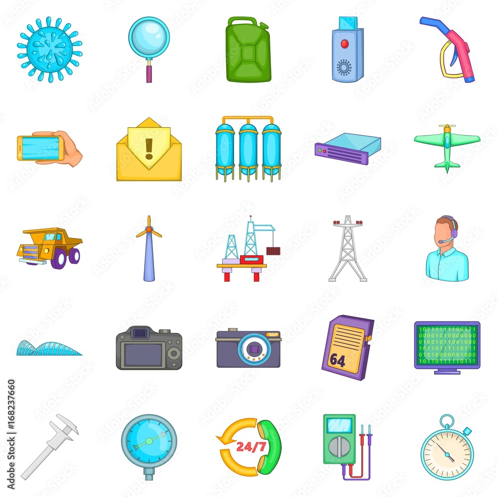 Thrift icons set, cartoon style Thrift icons set, cartoon style