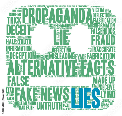 Lies Word Cloud on a white background. 