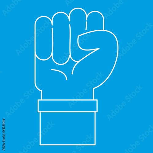 Fist icon, outline style