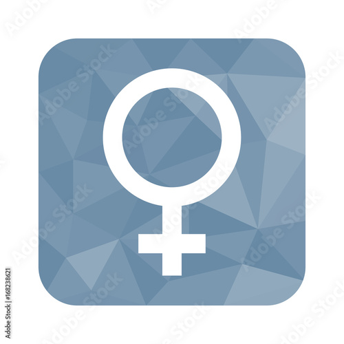 Low Poly Button - Frau-Symbol