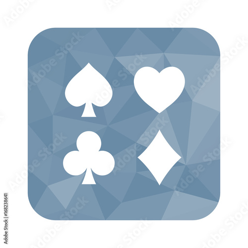 Low Poly Button - Spielkarten-Symbole