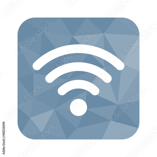 Low Poly Button - Wlan-Symbol