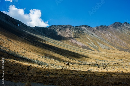 Big mountains at midday in Nevado de toluca Mexico