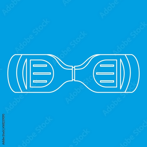 Hoverboard top view icon, outline style