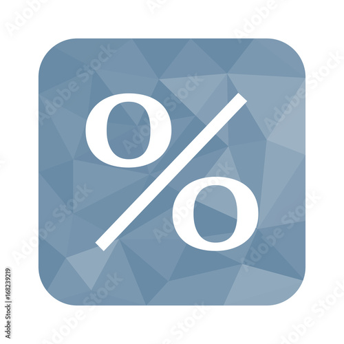Low Poly Button - Prozentsymbol