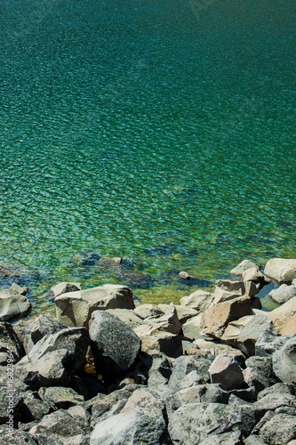 Lake with rocks at Nevado de Toluca in Mexico