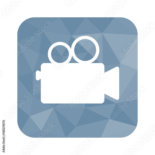 Low Poly Button - Filmkamera