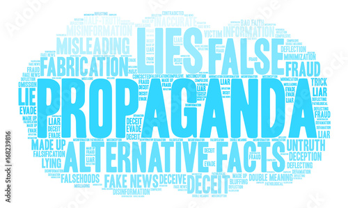 Propaganda Word Cloud on a white background. 