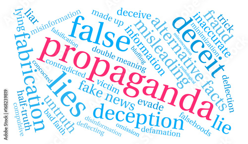 Propaganda Word Cloud on a white background. 