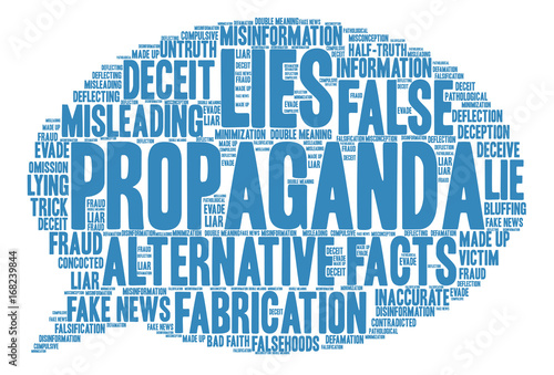 Propaganda Word Cloud on a white background. 