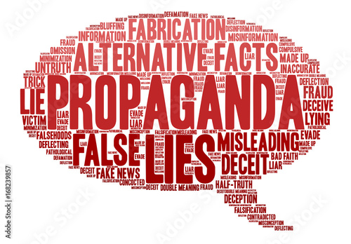 Propaganda Word Cloud on a white background. 