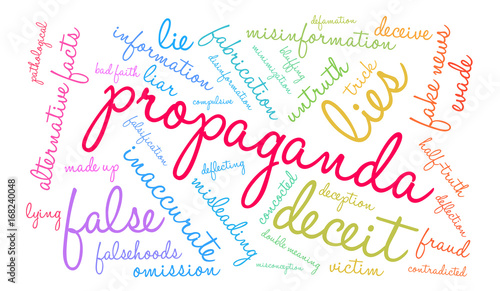 Propaganda Word Cloud on a white background. 
