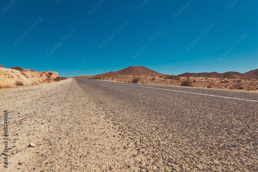 Road through the middle of Desert