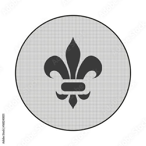 Gitter-Icon Lilienblume Ornament