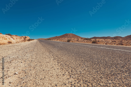 Road through the middle of Desert