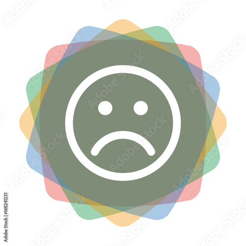 App Icon farbig Smiley unglücklich