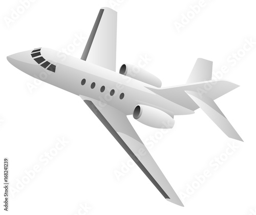 Business Jet Airplane Vector Illustration