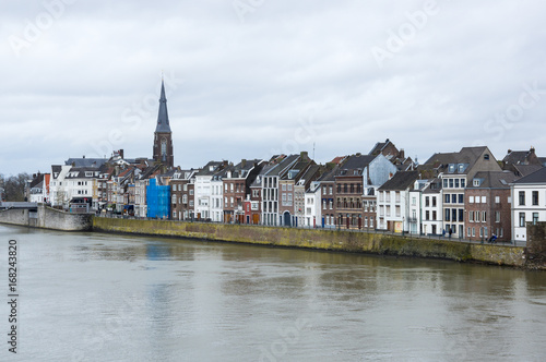 View of Maastricht city centre on the Meuse river