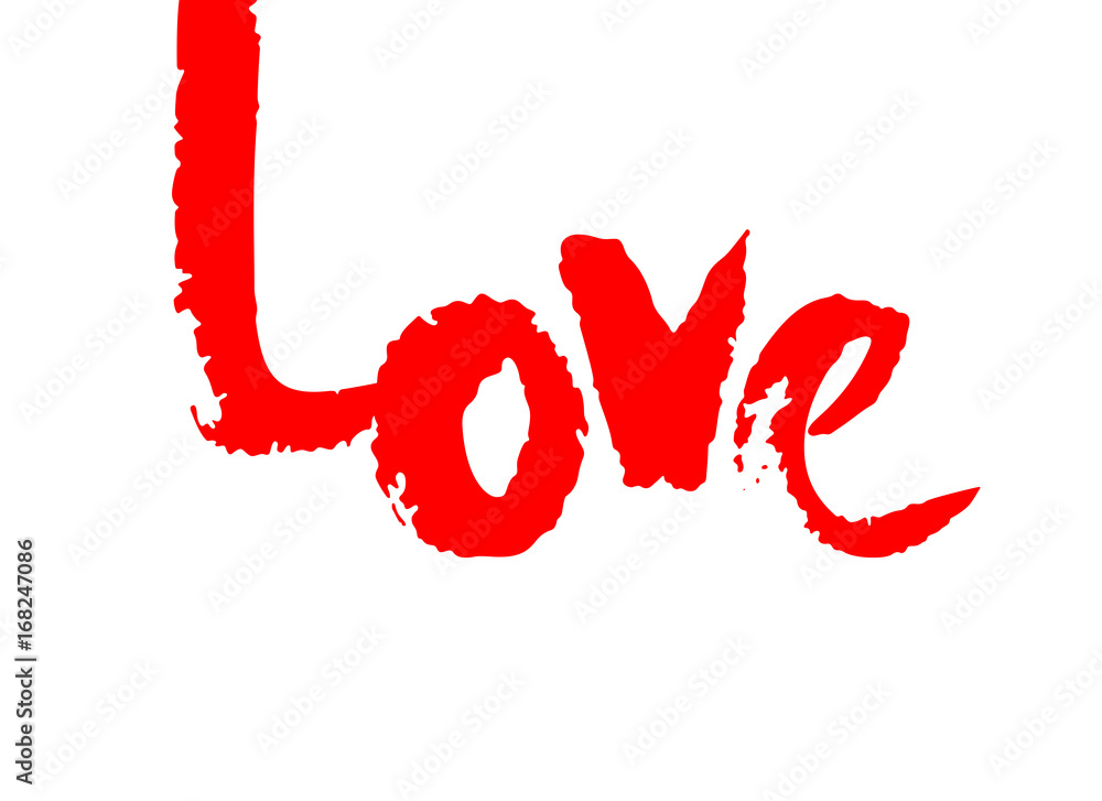 Love ink calligraphy vector. Phrase for Valentine's day. Love ink calligraphy vector. Phrase for Valentine's day.