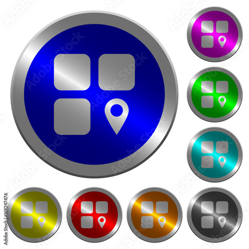 Component location luminous coin-like round color buttons