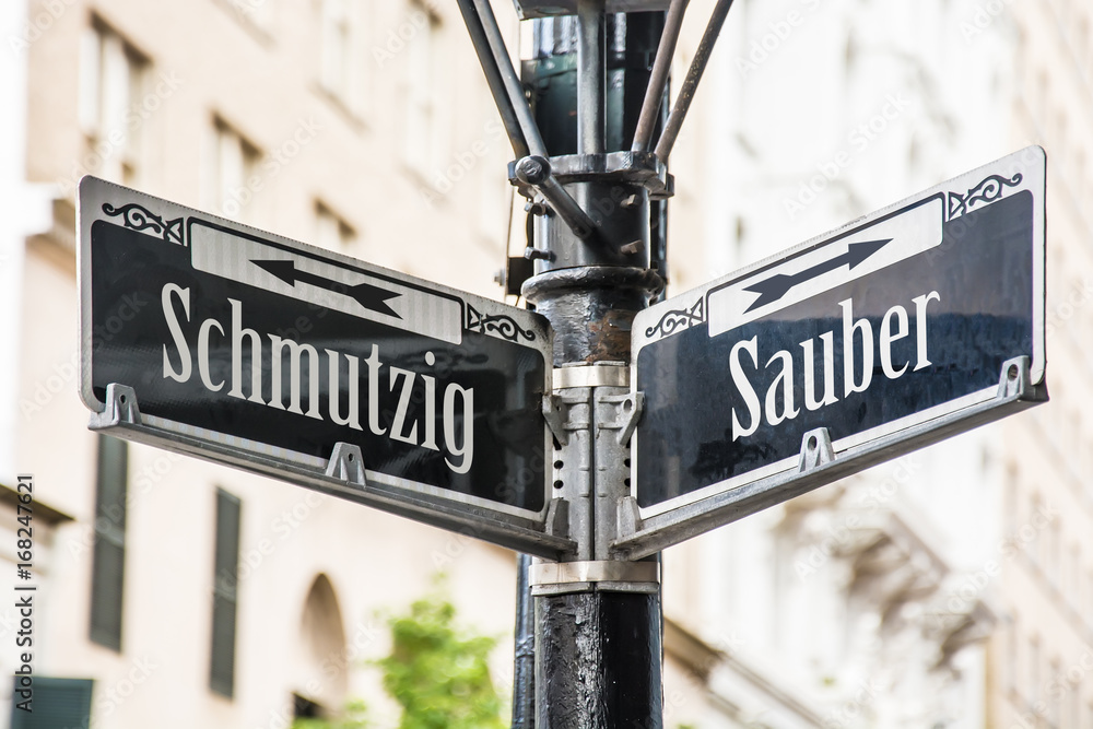 Obraz premium Schild 259 - Sauber