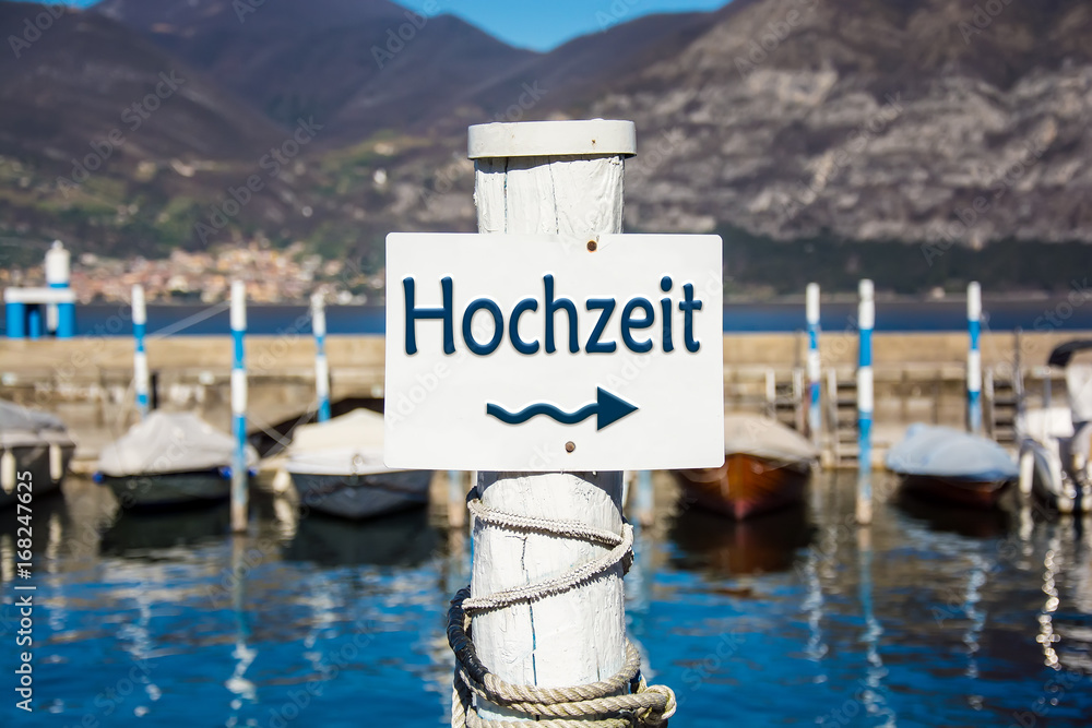 Naklejka premium Schild 232 - Hochzeit