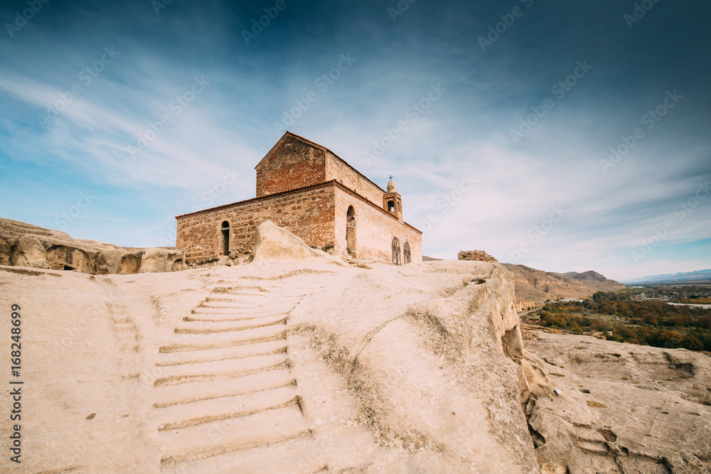 Uplistsikhe, Shida Kartli Region, Georgia. Stone Staircase To Up