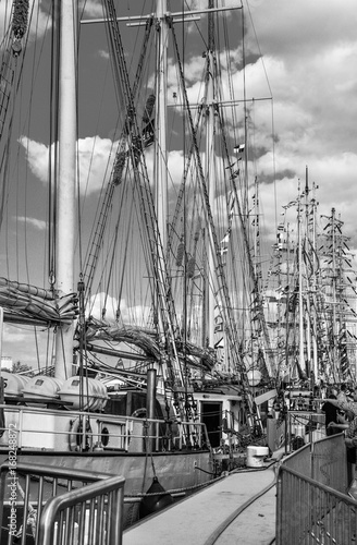 old fishing boats in the harbor