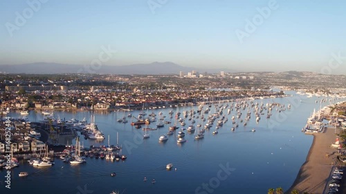 Newport Bay and City Drone Aerial