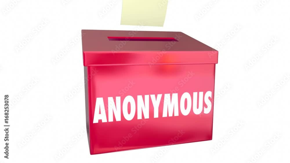 Anonymous Suggestion Comment Box Feedback Private No Name 3d Animation Anonymous Suggestion Comment Box Feedback Private No Name 3d Animation
