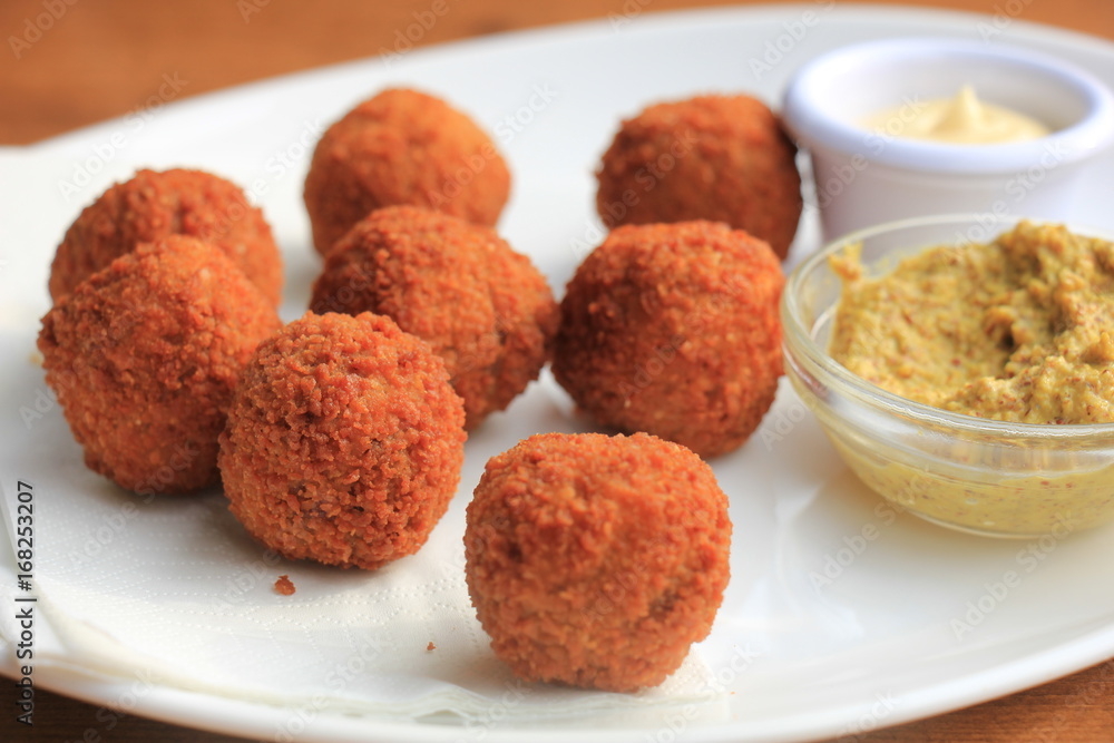 Dutch fried snack: bitterballen Dutch fried snack: bitterballen