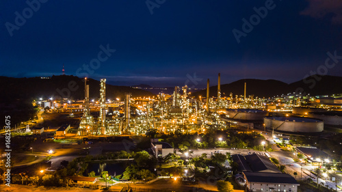 Oil refinery industry at night © meen_na