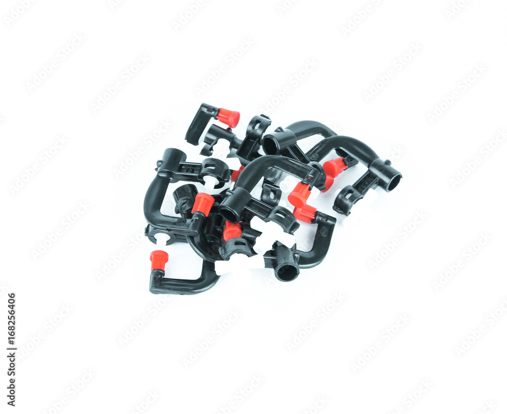 Naklejka premium mini sprinkler heads for the garden on white background