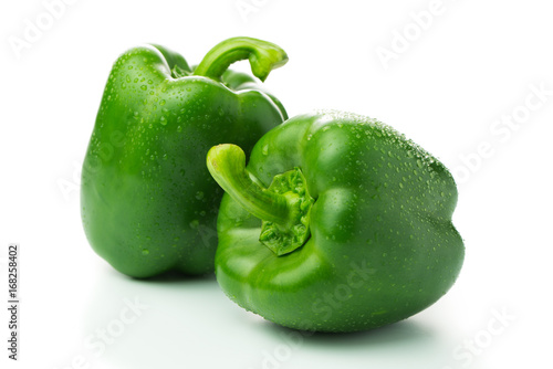 Fotobehang Green bell peppers