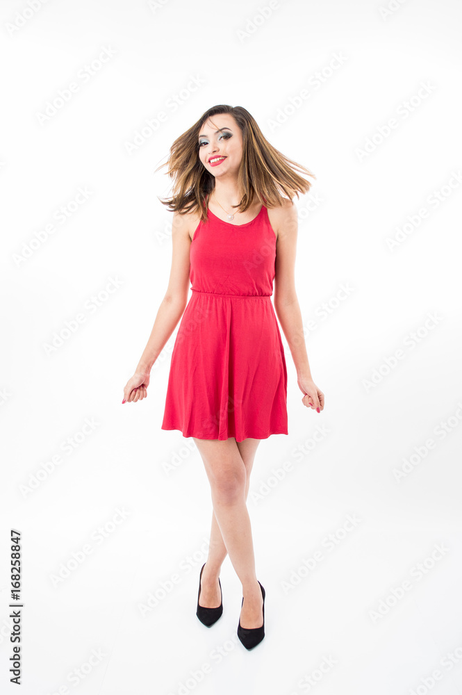 Mulher sexy trajando vestido vinho Mulher sexy trajando vestido vinho