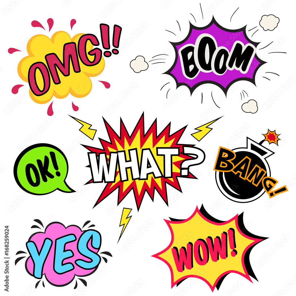 Comic speech bubbles vector set Comic speech bubbles vector set