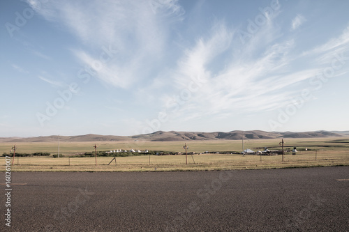 Road in the grasslands