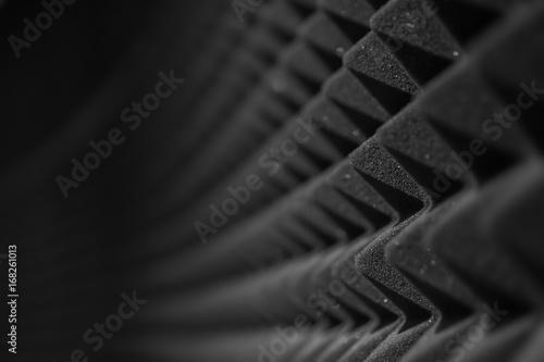 Bilde på lerret Close up of studio sound acoustical foam Background