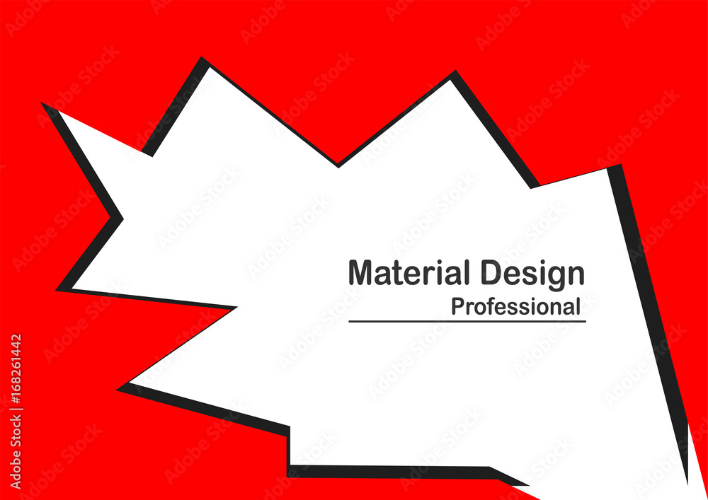 Material design background in red color. Material design background in red color.